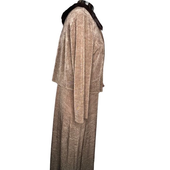 rabbit rabbit Designs 2 Piece Set Dress and Cardigan with Rabbit Fur Short Sleev - Picture 7 of 16